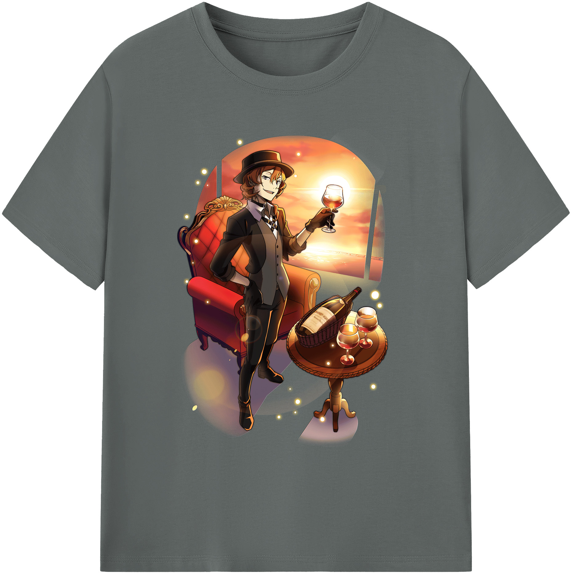 （画像用） 文豪ストレイドッグス Bungo Stray Dogs 綿100％ メンズ半袖Tシャツ｜肌触りやわらか＆通気性